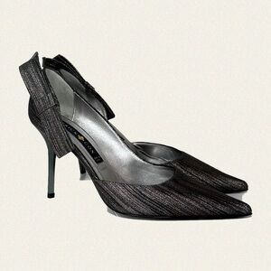 Patrick Cox Metallic Bow Stiletto Pumps